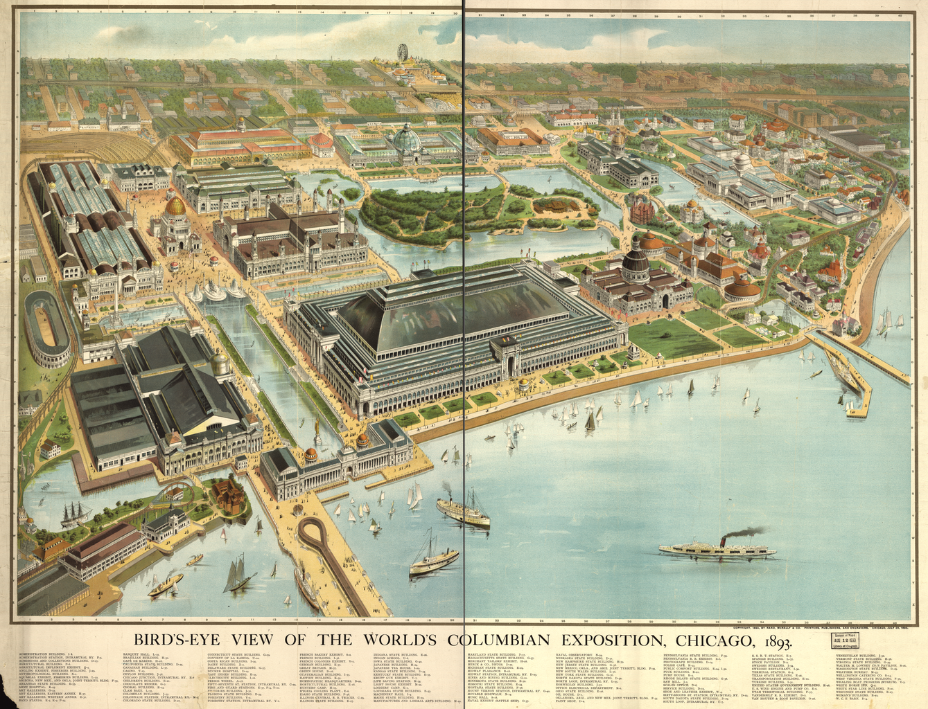 1er mai - 30 octobre : World Columbian Exposition.