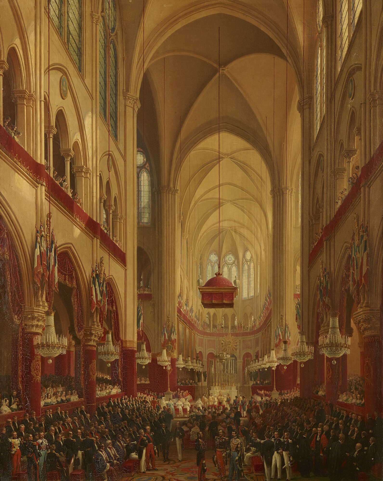 Hippolyte Sebron - Baptême de monseigneur le comte de Paris dans l’église Notre-Dame de Paris, 2 mai 1841, musée national des châteaux de Versailles et de Trianon