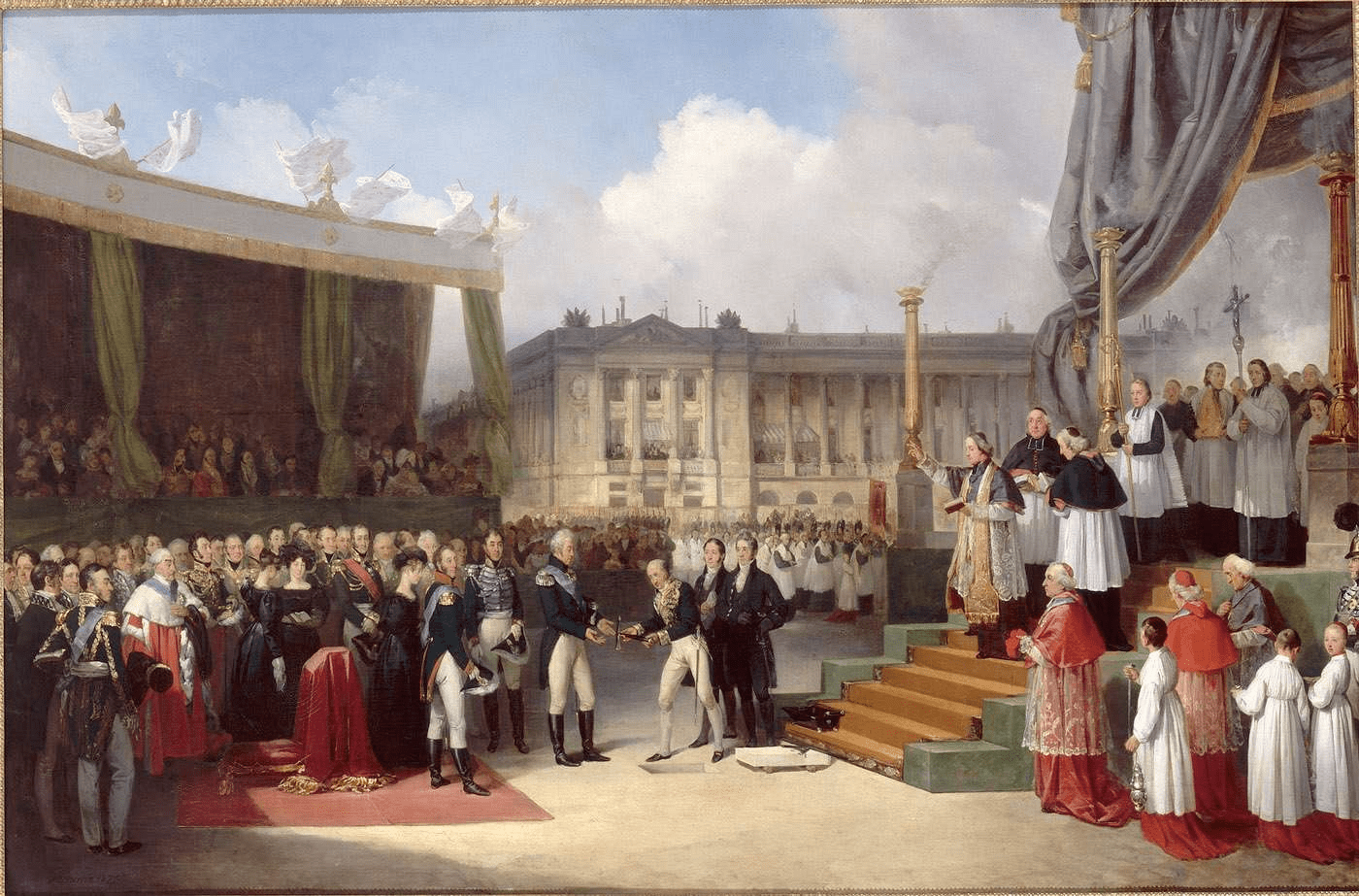 Inauguration du monument à la mémoire de Louis XVI par Charles X, place de la Concorde, 3 mai 1826, Joseph Beaume