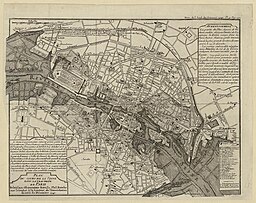 Plan du cours de la Seine dans la traversée de Paris