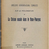 Quelques considérations cliniques sur la prolongation de la cloison nasale dans le naso-pharynx