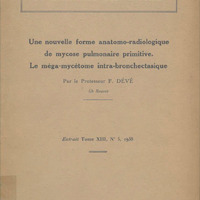 Une nouvelle forme anatomo-radiologique de mycose pulmonaire primitive : le méga-mycétome intra-bronchectasique