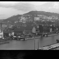 Rouen. L'île Lacroix vue depuis la rive gauche