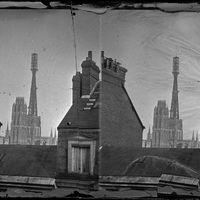 Chantier de l'achèvement de la lanterne de la flèche de la Cathédrale de Rouen