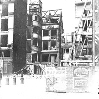Rouen. Démolitions de maisons du côté nord de la place de la Cathédrale