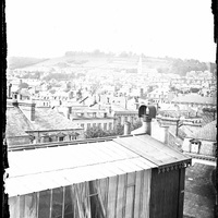 Rouen. Vue générale de l'ouest de la ville depuis les toits