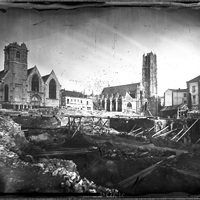 Rouen. Chantier de construction du Musée-bibliothèque