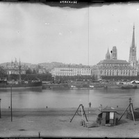 Rouen. La Seine et les quais vus depuis la rive gauche