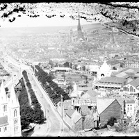 Rouen. Vue de l'exposition coloniale de 1896 depuis le panorama de Sainte-Catherine