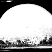 Vue générale de Rouen prise depuis les faubourgs nord-est de la ville