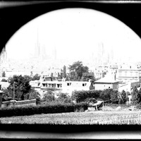Vue générale de Rouen prise depuis les faubourgs nord-est de la ville